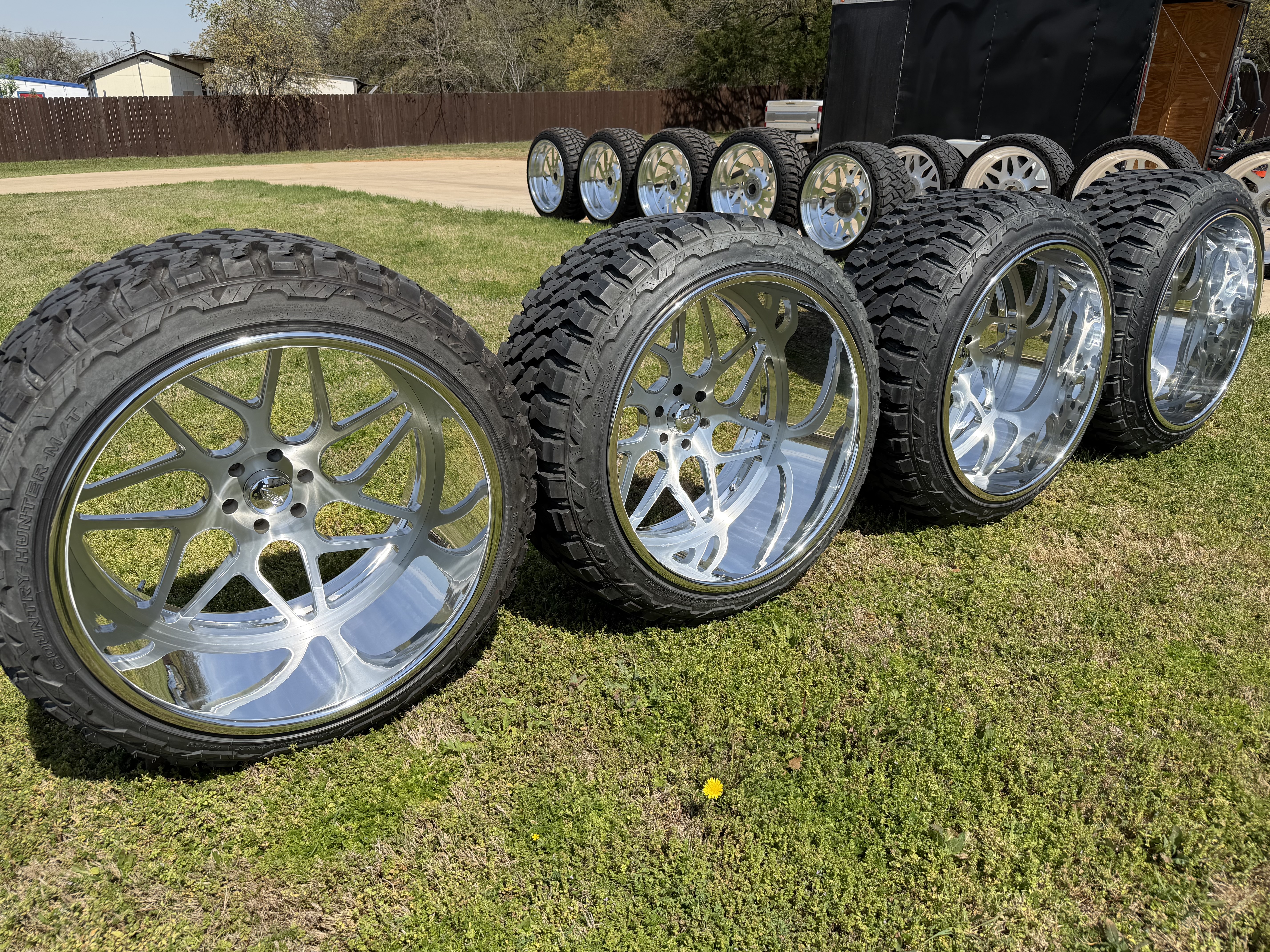 Oxidized aluminum wheels before polishing — Nautical Polishing Burleson TX