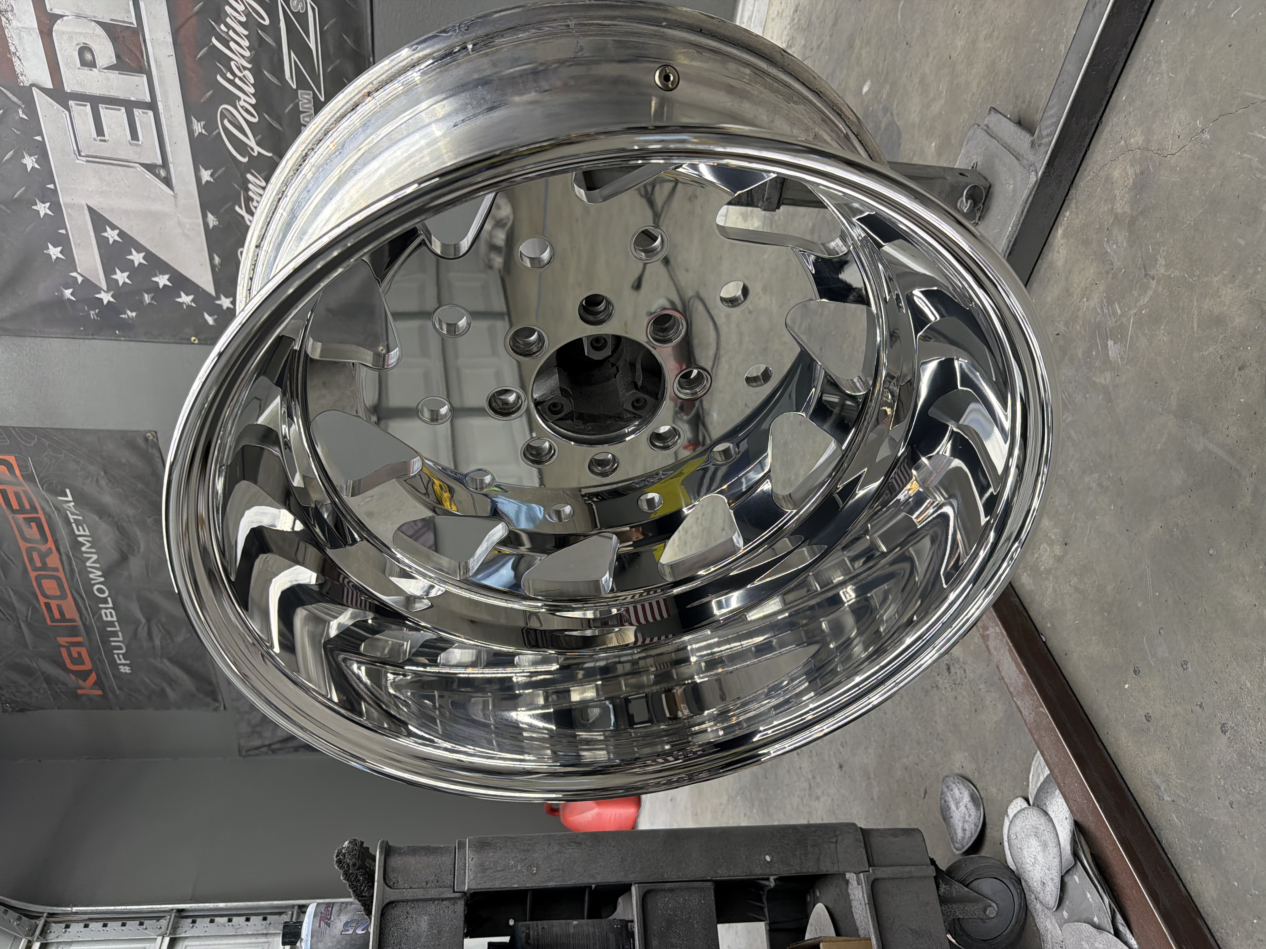 Polished aluminum driveshaft mirror finish — Nautical Polishing Burleson TX